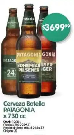 Supermercados Buenos Días Patagonia cerveza botella oferta