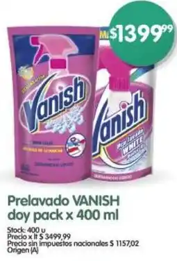 Supermercados Buenos Días Vanish prelavado doy pack oferta