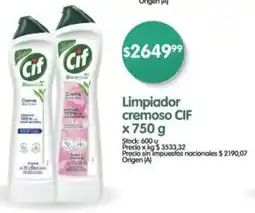 Supermercados Buenos Días Cif limpiador cremoso oferta