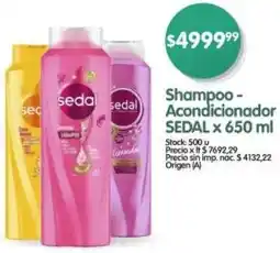 Supermercados Buenos Días Sedal shampoo- acondicionador oferta