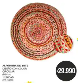 Atomo Conviene Alfombra de yute diseño con color circular oferta
