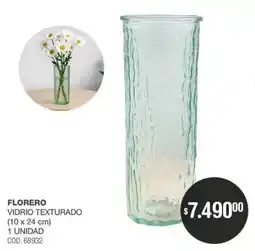 Atomo Conviene Florero vidrio texturado oferta