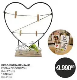 Atomo Conviene Deco portamensaje forma de corazón oferta