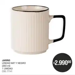 Atomo Conviene Jarro líneas nat y negro oferta