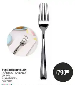 Atomo Conviene Tenedor cotillón plástico plateado oferta
