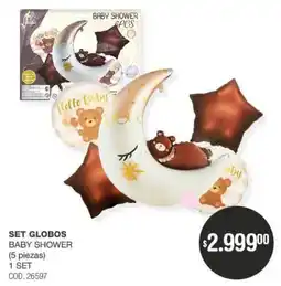 Atomo Conviene Set globos baby shower oferta