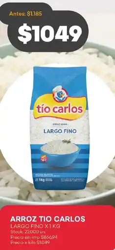 Supermercados Tadicor Arroz tio carlos largo fino oferta