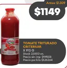 Supermercados Tadicor Criterium tomate triturado oferta