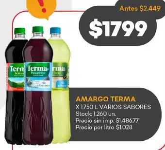 Supermercados Tadicor Terma amargo varios sabores oferta