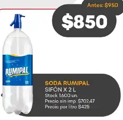 Supermercados Tadicor Rumipal soda sifón oferta