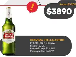 Supermercados Tadicor Stella artois belgium retornable oferta