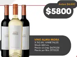 Supermercados Tadicor Alma mora vino varietales oferta