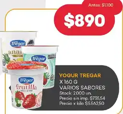 Supermercados Tadicor Tregar yogur tregar varios sabores oferta