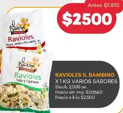 Supermercados Tadicor Ravioles il bambino varios sabores oferta