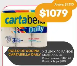 Supermercados Tadicor Cartabella daily rollo de cocina oferta