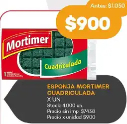 Supermercados Tadicor Mortimer cuadriculada esponja oferta