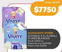 Supermercados Tadicor Vivere suavizante doypack floral/ flores blancas oferta
