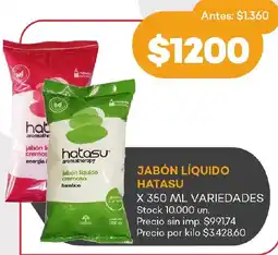 Supermercados Tadicor Hatasu jabón líquid oferta