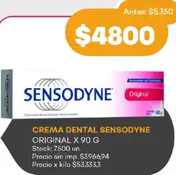 Supermercados Tadicor Sensodyne crema dental original oferta