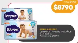 Supermercados Tadicor Babysec pañal ultrasoft varios tamaños oferta