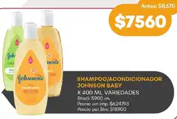 Supermercados Tadicor Johnson baby shampoo/acondicionador oferta
