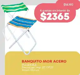 Supermercados Tadicor Banquito mor acero plegable oferta