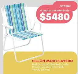 Supermercados Tadicor Sillón mor playero rafia cano pintado 3/4 oferta