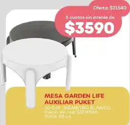 Supermercados Tadicor Mesa garden life auxiliar puket oferta