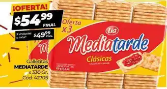 Diarco Lia Mediatarde Galletitas x 330gr oferta