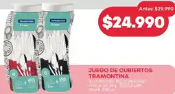 Supermercados Tadicor Tramontina juego de cubiertos oferta