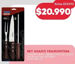 Supermercados Tadicor Tramontina set asado oferta
