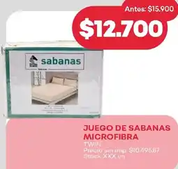 Supermercados Tadicor Sabanas microfibra juego oferta