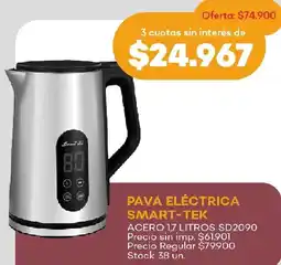 Supermercados Tadicor Smart Tek pava eléctrica oferta