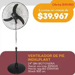 Supermercados Tadicor Indelplas ventilador de pie 24" oferta