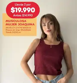 Supermercados Tadicor Musculosa mujer joaquina oferta