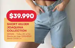 Supermercados Tadicor Short mujer joaquina collection oferta