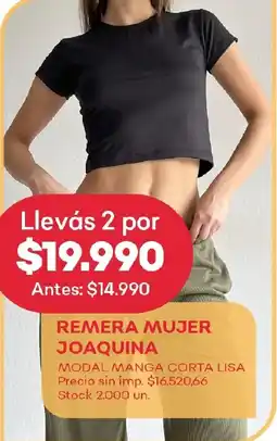 Supermercados Tadicor Remera mujer joaquina oferta