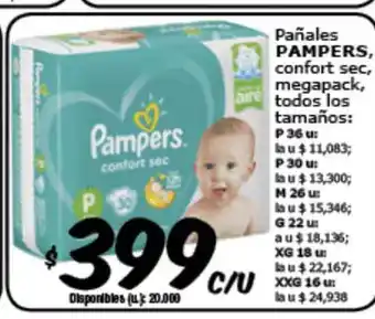 Cooperativa Obrera Pampers Confort Sec Megapack Pañales Todos Los Tamaños oferta