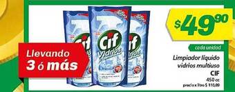 Almacor Cif Limpiador Líquido Vidrios Multiuso 450cc oferta