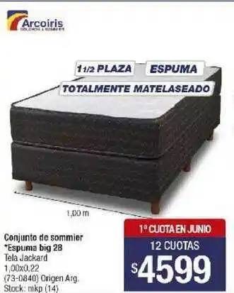 Lombardi Espuma Big 28 Conjunto De Sommier oferta