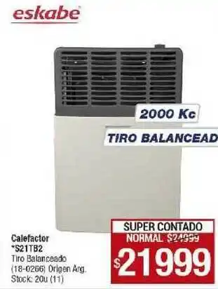 Lombardi Eskabe Calefactor S21TB2 oferta