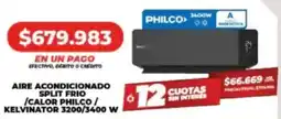 Supermayorista Vital Philco aire acondicionado split frio /calor philco / kelvinator oferta