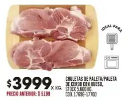Coto Chuletas de paleta/paleta de cerdo con hueso oferta
