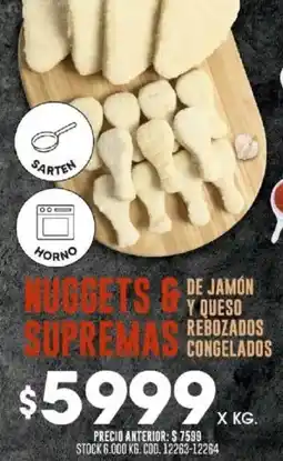 Coto Juggets & supremas de jamon y queso rebozados congelados oferta