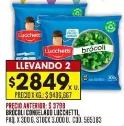 Coto Lucchetti brocoli congelado oferta