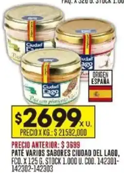 Coto Pate varios sabores ciudad del lago oferta