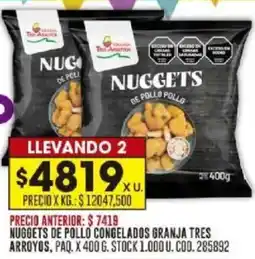 Coto Nuggets de pollo congelados granja tres arroyos oferta