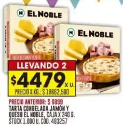 Coto Tarta congelada jamón y queso el noble caja oferta