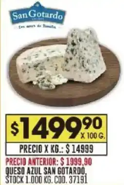 Coto Queso azul san gotardo oferta