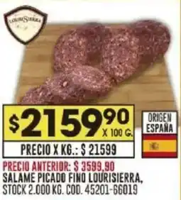 Coto Salame picado fino lourisierra oferta